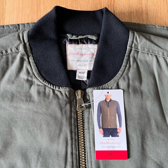 Weatherproof Vintage Vest, Men’s, Green, Small and Medium, Canvas Utility NWT - Picture 3 of 3